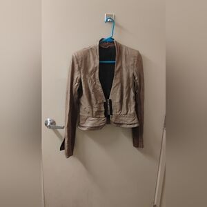 ALC women's Hook Eye Front Lamb Leather Jacket Sz 6